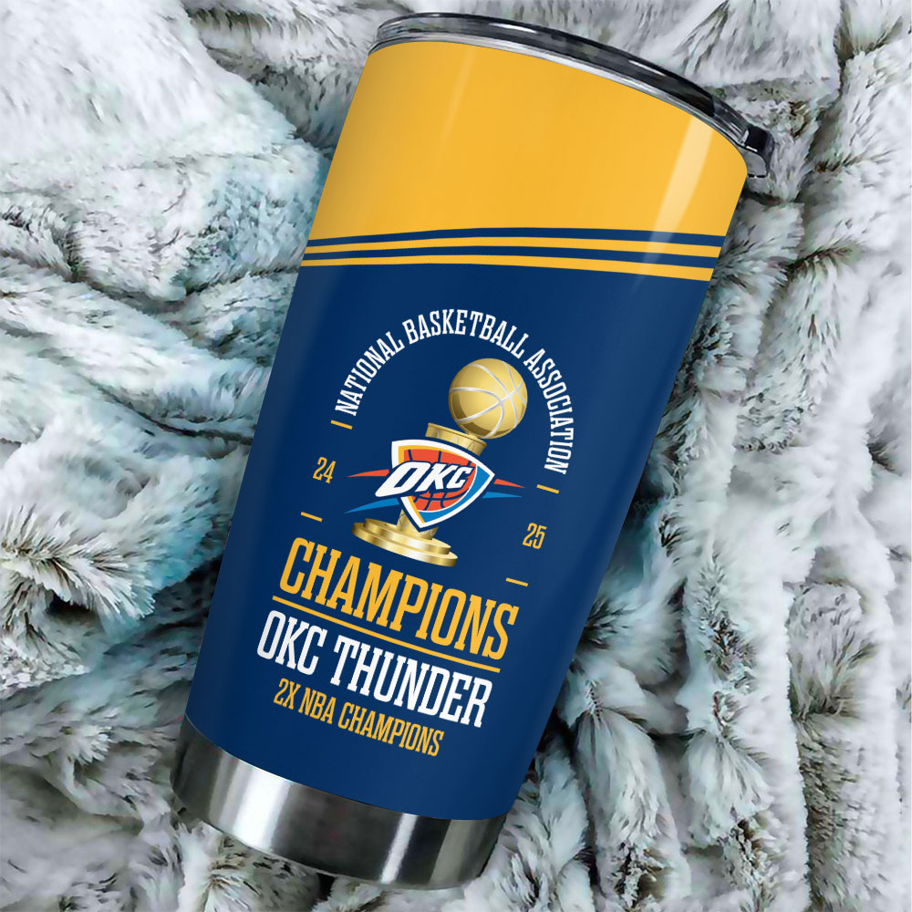 Oklahoma City Thunder 2025 NBA Champions Tumbler Cup – HOATT 11362