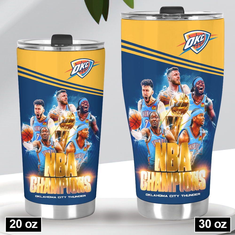 Oklahoma City Thunder 2025 NBA Champions Tumbler Cup – HOATT 11408