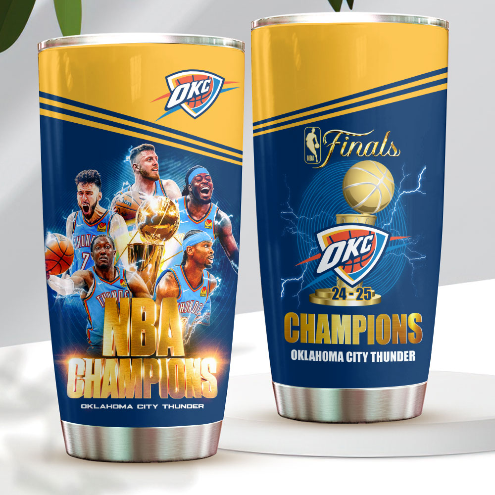 Oklahoma City Thunder 2025 NBA Champions Tumbler Cup – HOATT 11408