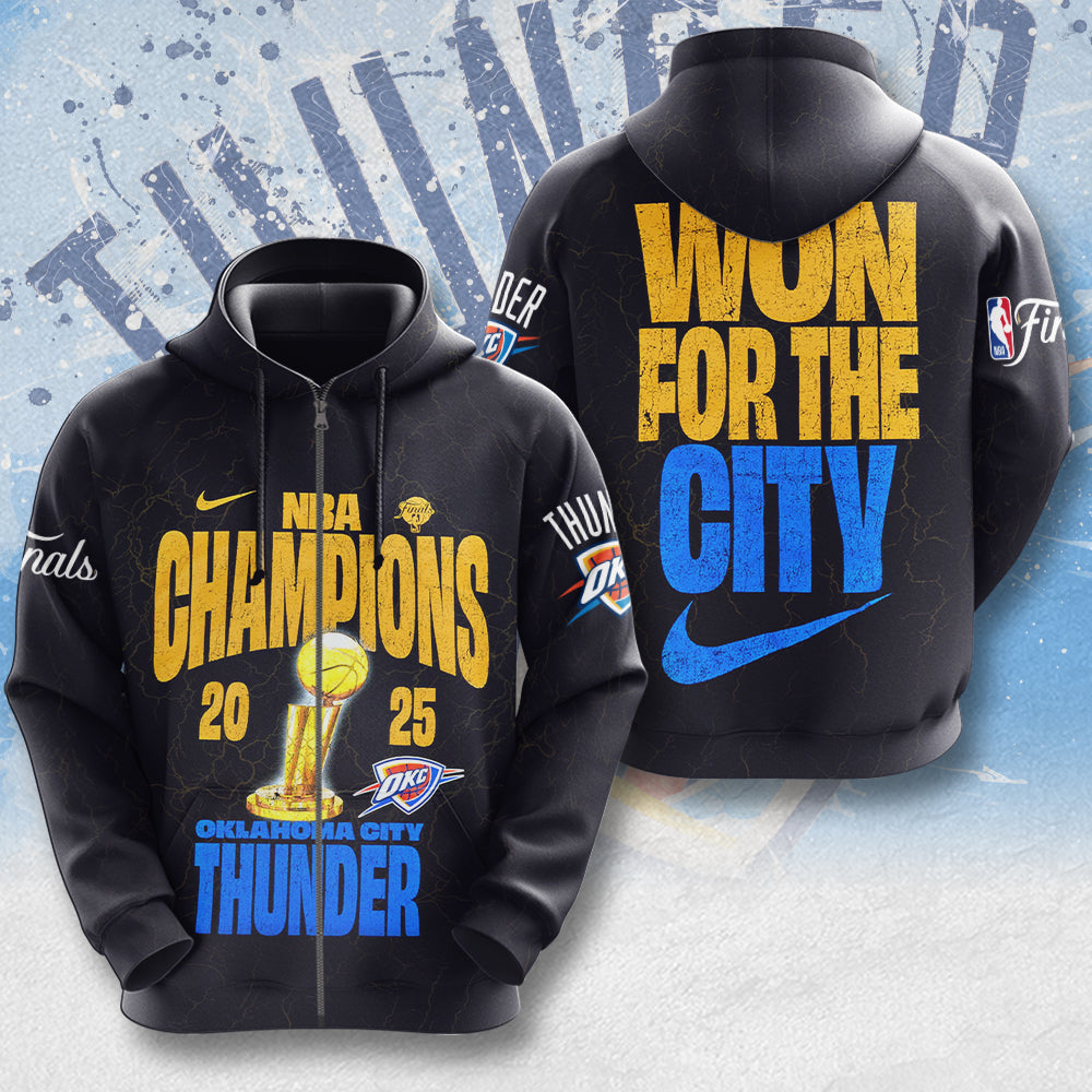 Oklahoma City Thunder 2025 NBA Champions 3D Apparel – MAITM 11747