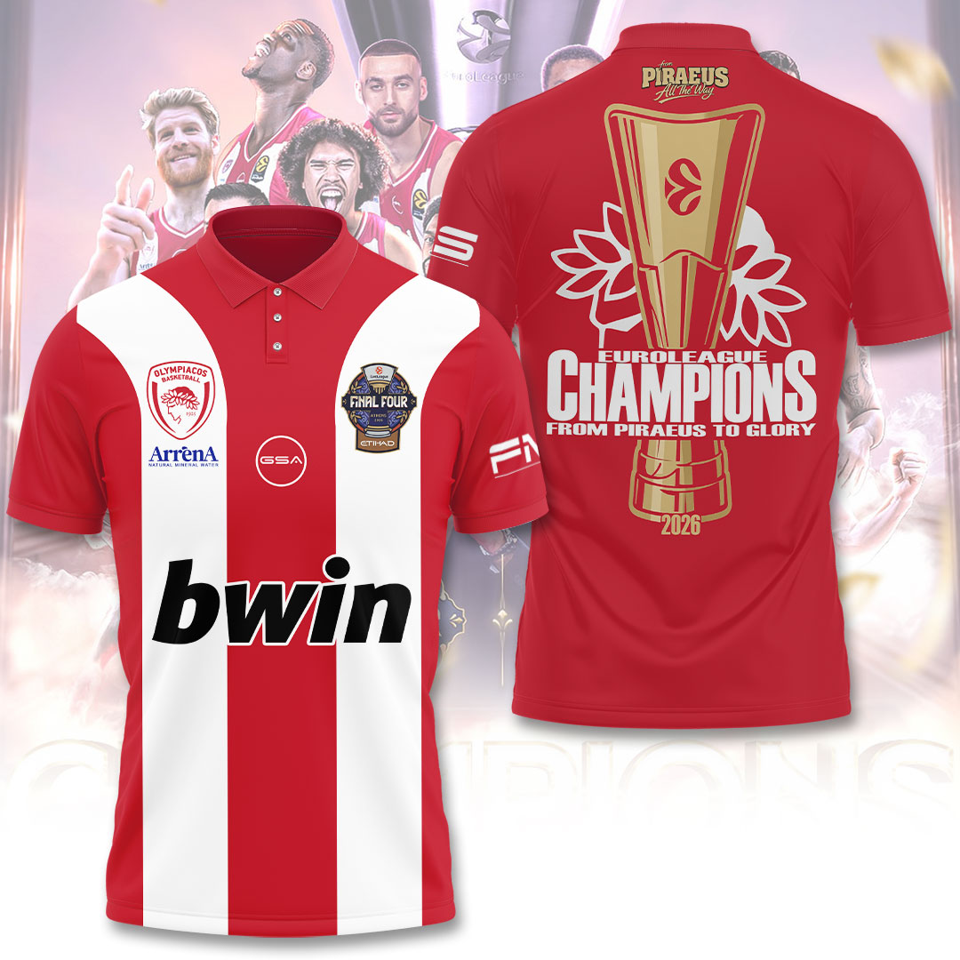 Olympiacos B.C. 2026 EuroLeague Champions 3D Apparel – TANTN23572