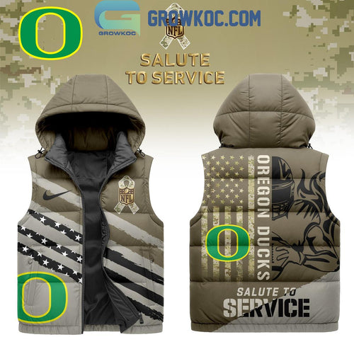 Oregon Ducks Salute To Service Sleeveless Puffer Jacket