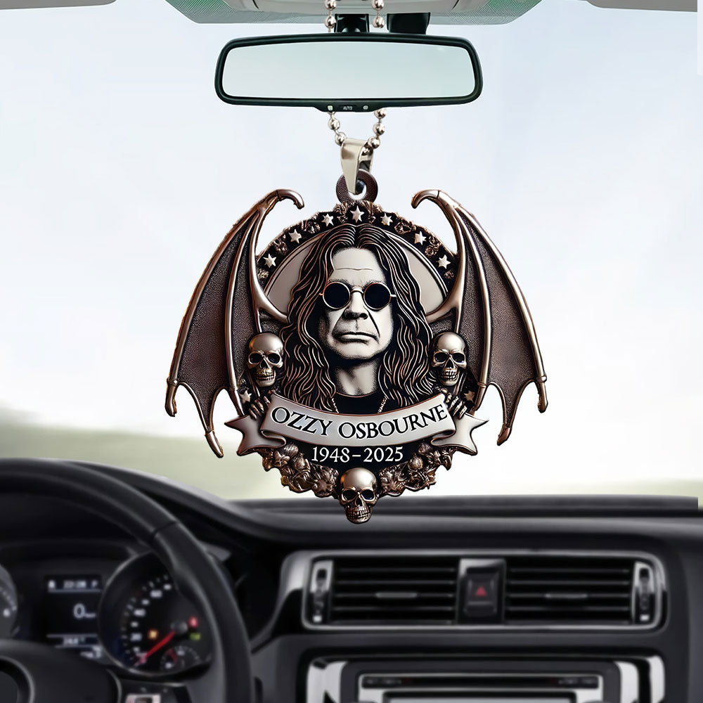 Ozzy Osbourne Custom shape 2-sided Acrylic Car Ornament – GNENEW615