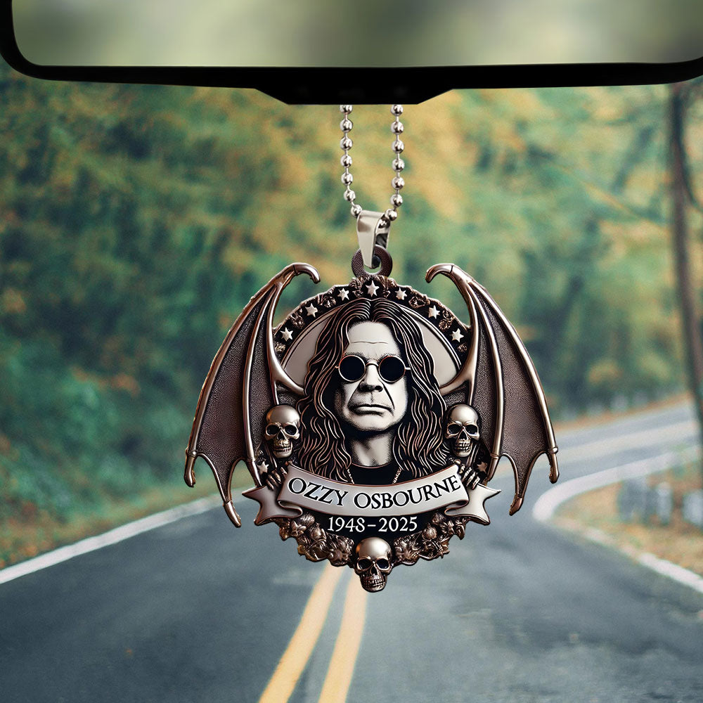 Ozzy Osbourne Custom shape 2-sided Acrylic Car Ornament – GNENEW615
