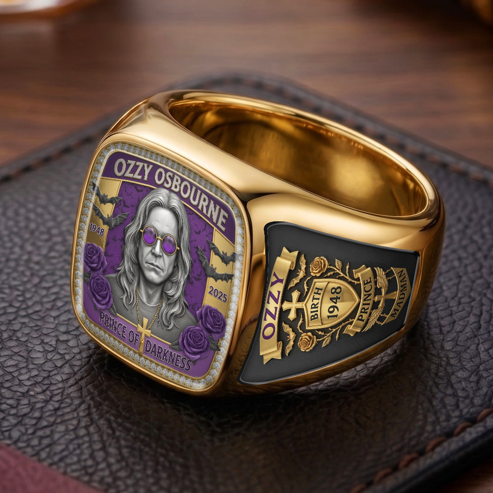 Ozzy Osbourne 3D Engraved Ring – TMTHU6925