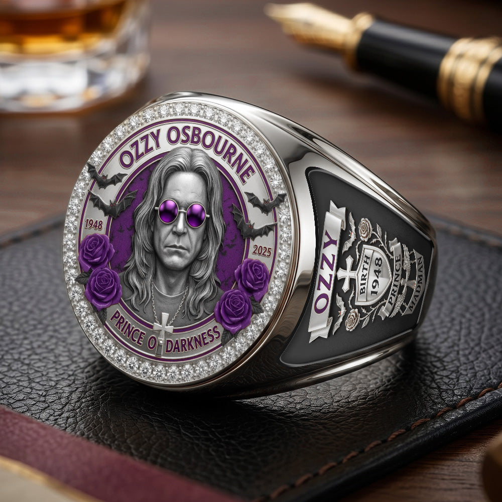 Ozzy Osbourne 3D Engraved Ring – TMTHU6925