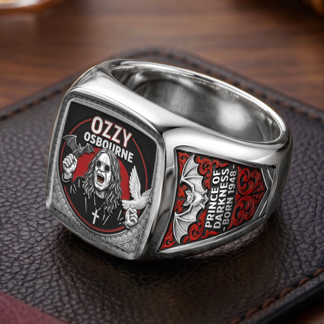 Ozzy Osbourne 3D Engraved Ring – TMTHU7515