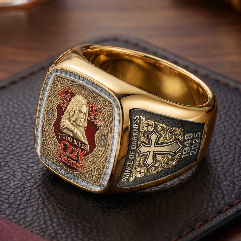 Ozzy Osbourne 3D Engraved Ring – TMTHU7165