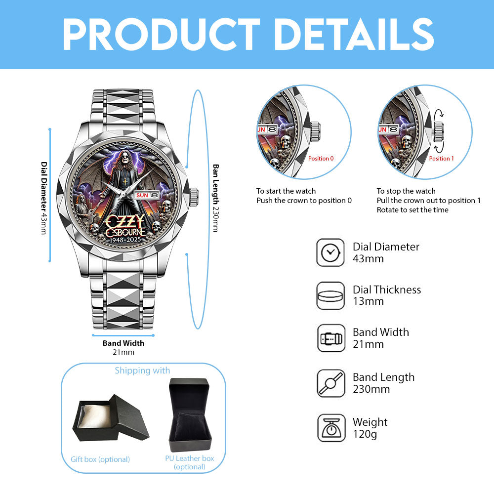 Ozzy Osbourne Alloy Luxury Quartz Watch – MAITM 12269