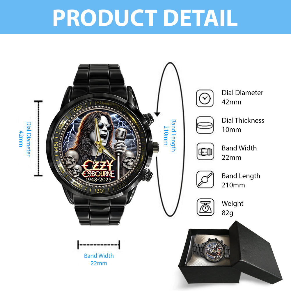 Ozzy Osbourne Black Stainless Steel Watch – MAITM 12272