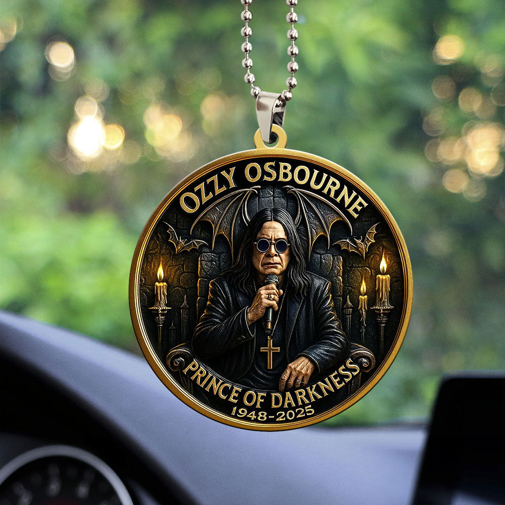 Ozzy Osbourne Custom shape 2-sided Acrylic Car Ornament – MAITM 12428