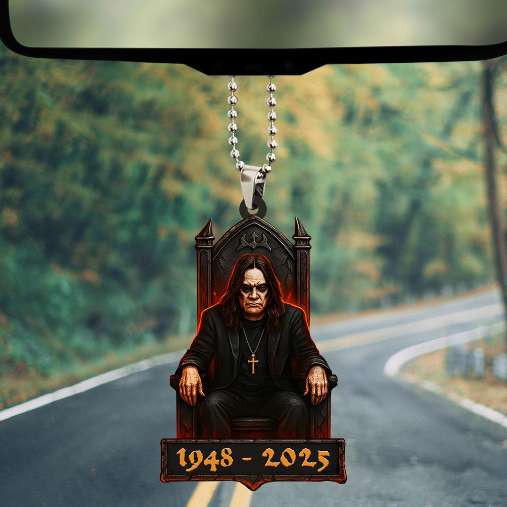 Ozzy Osbourne Custom shape 2-sided Acrylic Car Ornament – TANTN 15061