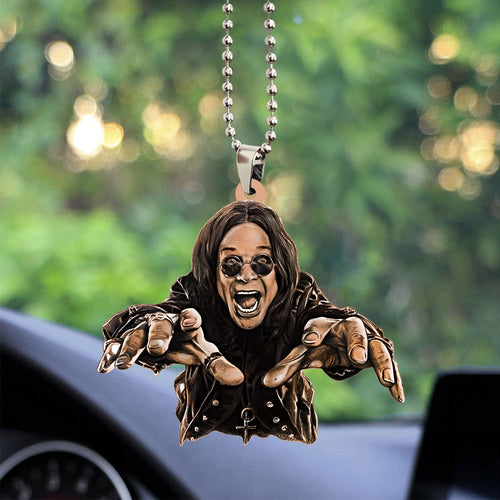 Ozzy Osbourne Custom shape 2-sided Acrylic Car Ornament – GNENEW587