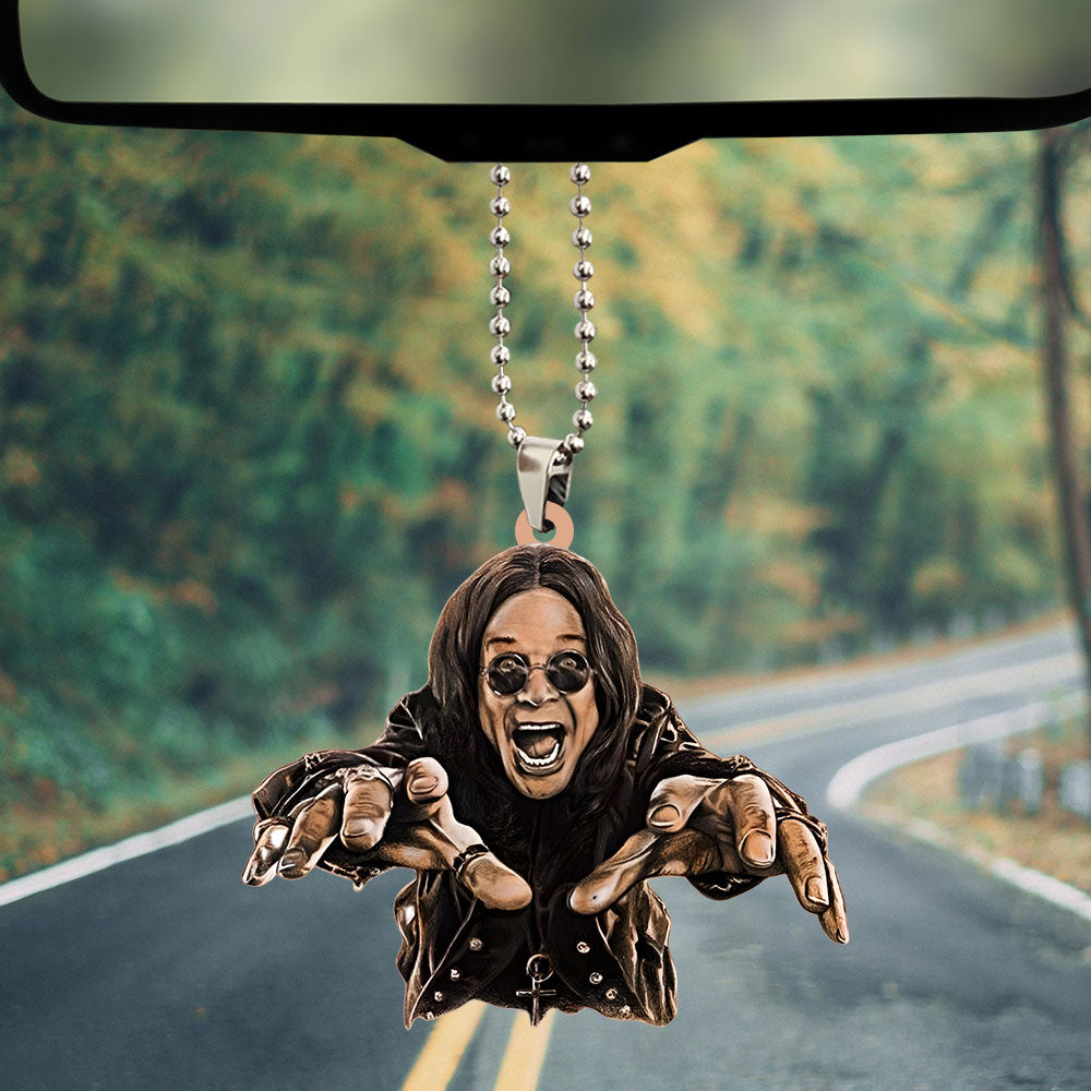 Ozzy Osbourne Custom shape 2-sided Acrylic Car Ornament – GNENEW587