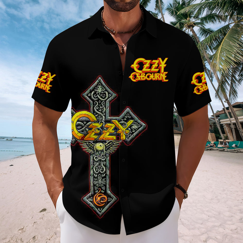 Ozzy Osbourne Short Sleeve Button-Down Shirt – MAITM 12321