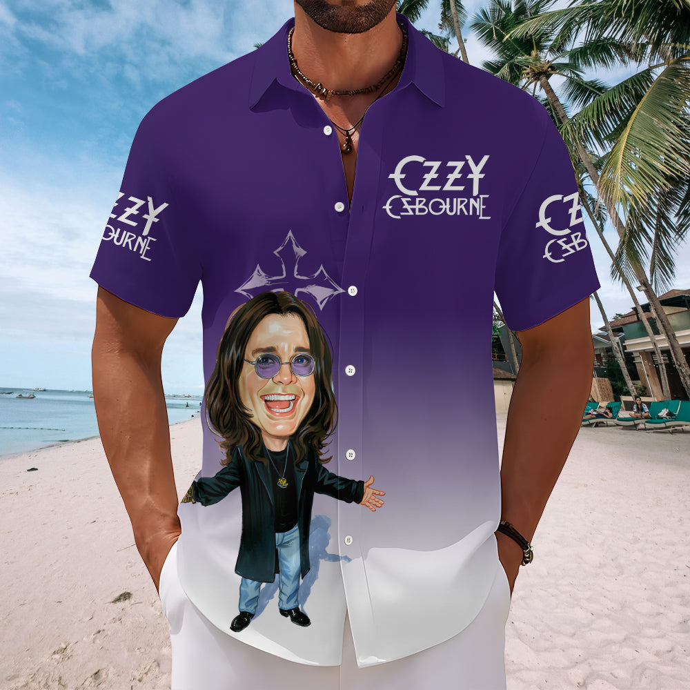 Ozzy Osbourne Short Sleeve Button-Down Shirt – MAITM 12390