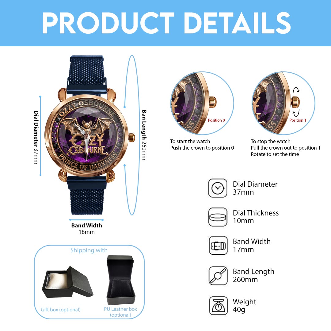 Ozzy Osbourne Mesh Strap Quartz Watch – HOATT18606