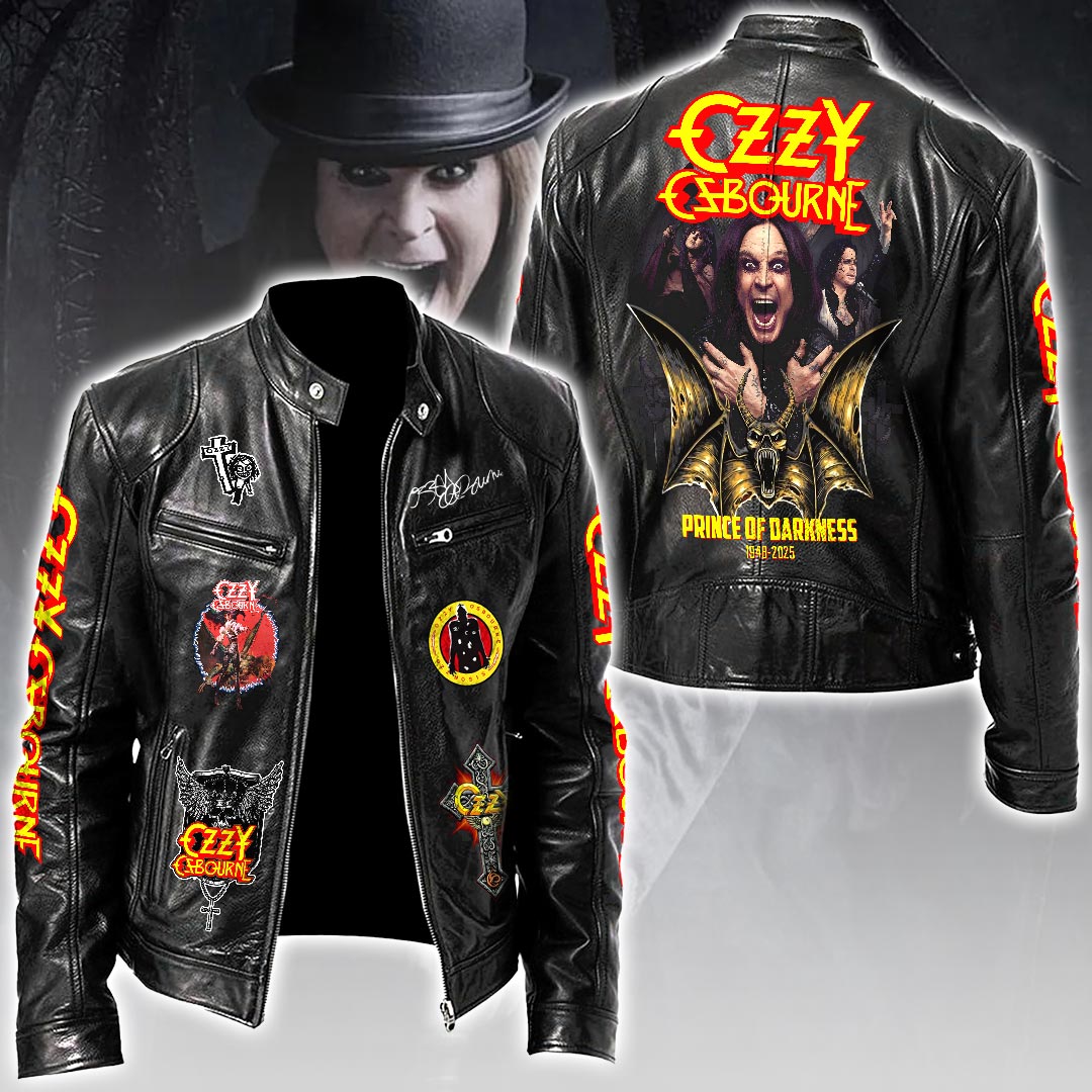 Ozzy Osbourne Motorcycle Leather Jacket – HOATT18562