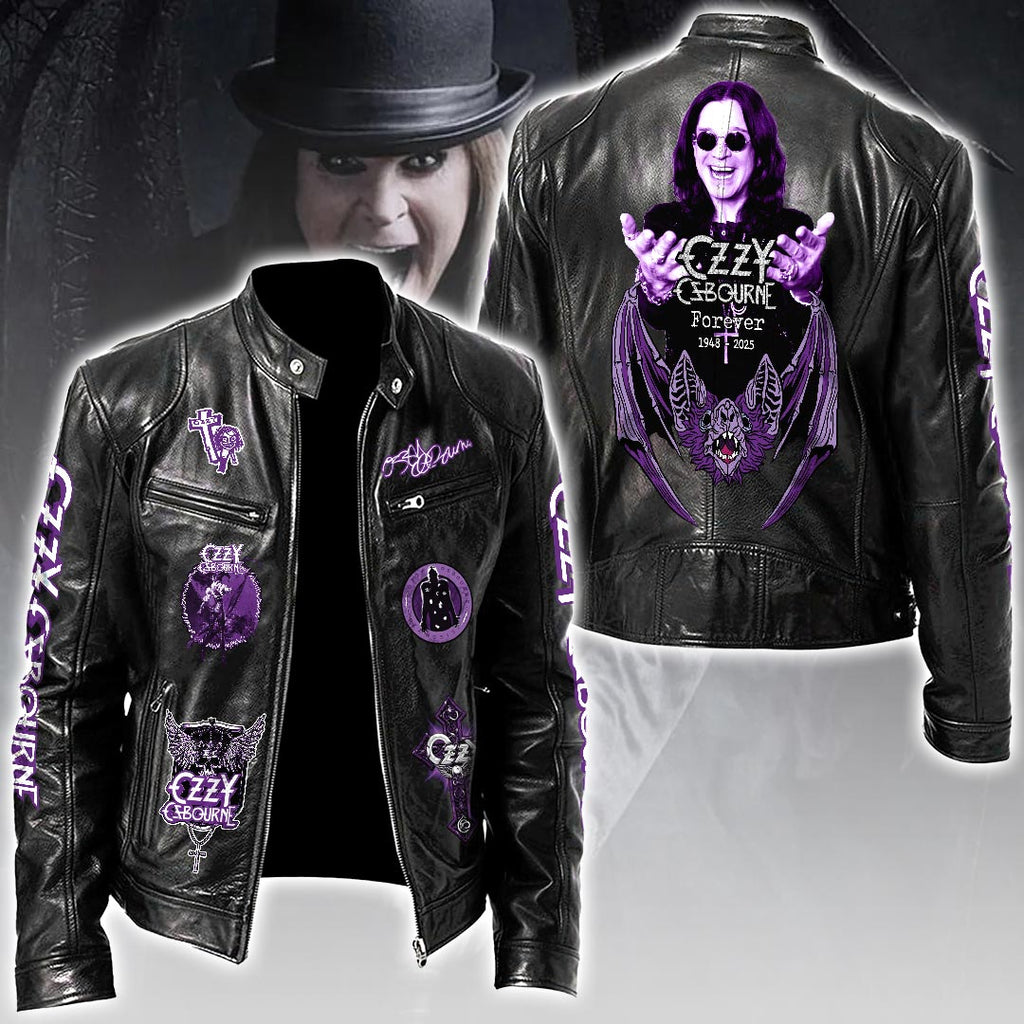 Ozzy Osbourne Motorcycle Leather Jacket – HOATT18136