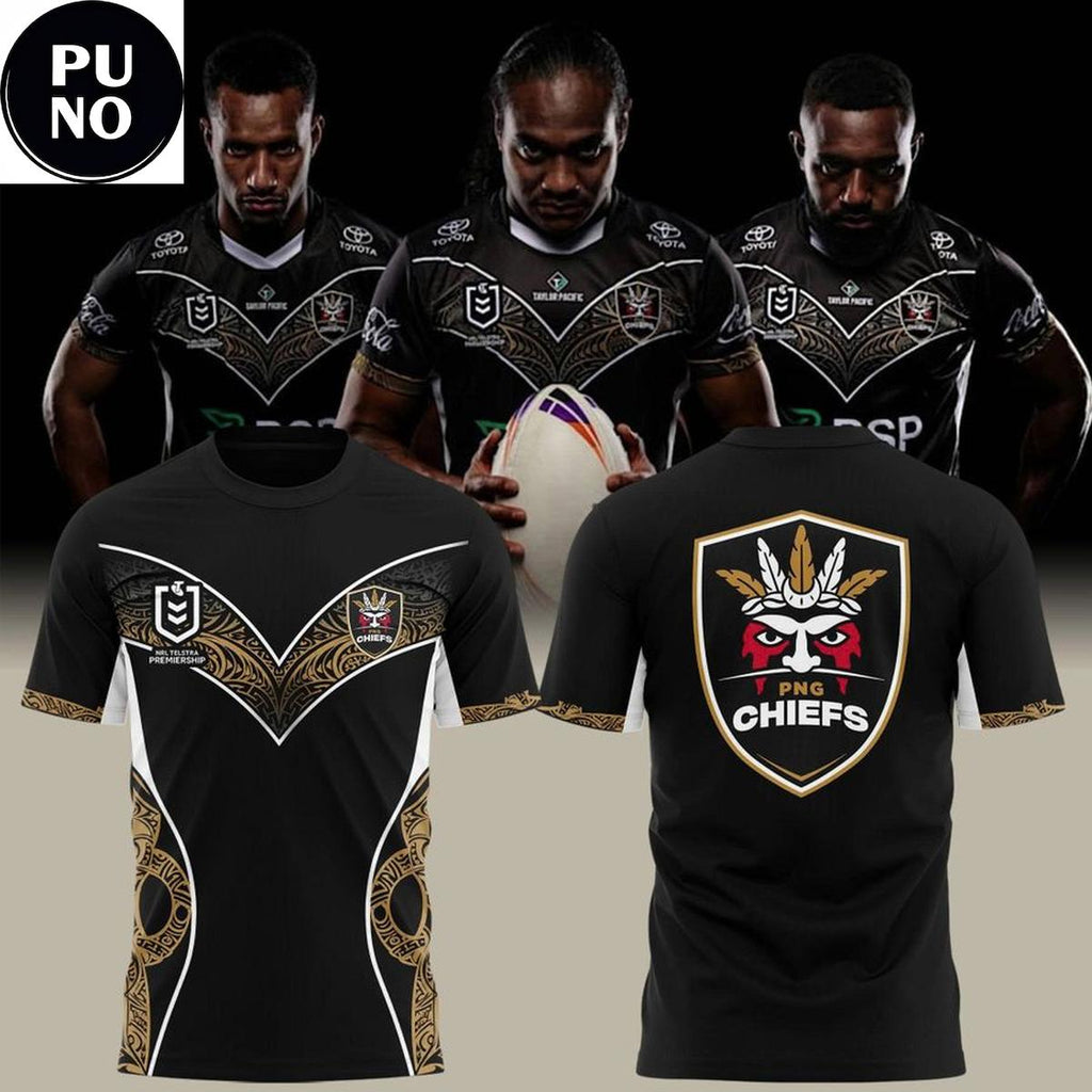 PNG Chiefs 2026 NRL Telstra Premiership New Logo Hoodie T-Shirt