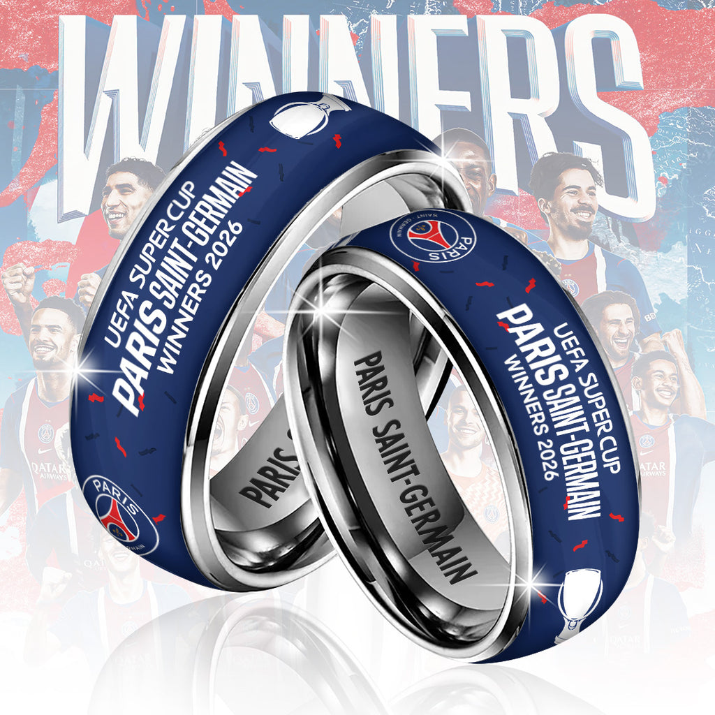 Paris Saint-Germain 2026 UEFA Super Cup Winners Custom Alloy Ring – TANTN24890