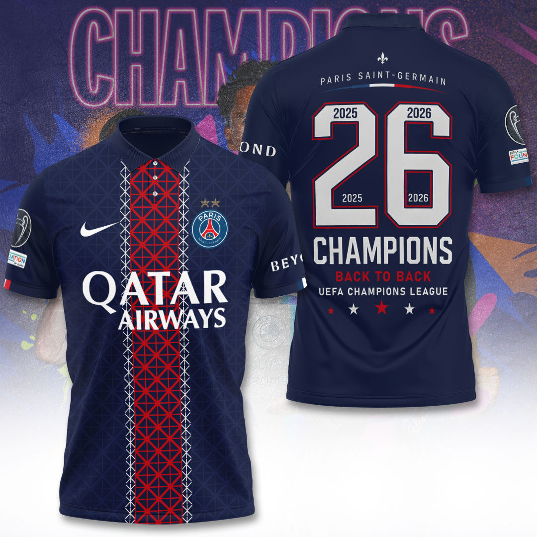 Paris Saint-Germain Champions of Europe 25/26 3D Apparel – TANTN23273