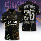 Paris Saint-Germain Champions of Europe 25/26 3D Apparel – TANTN23323