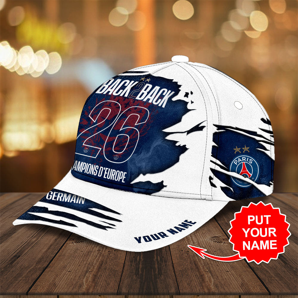 Personalized Paris Saint-Germain Champions of Europe 25/26 Classic Cap – TANTN23543