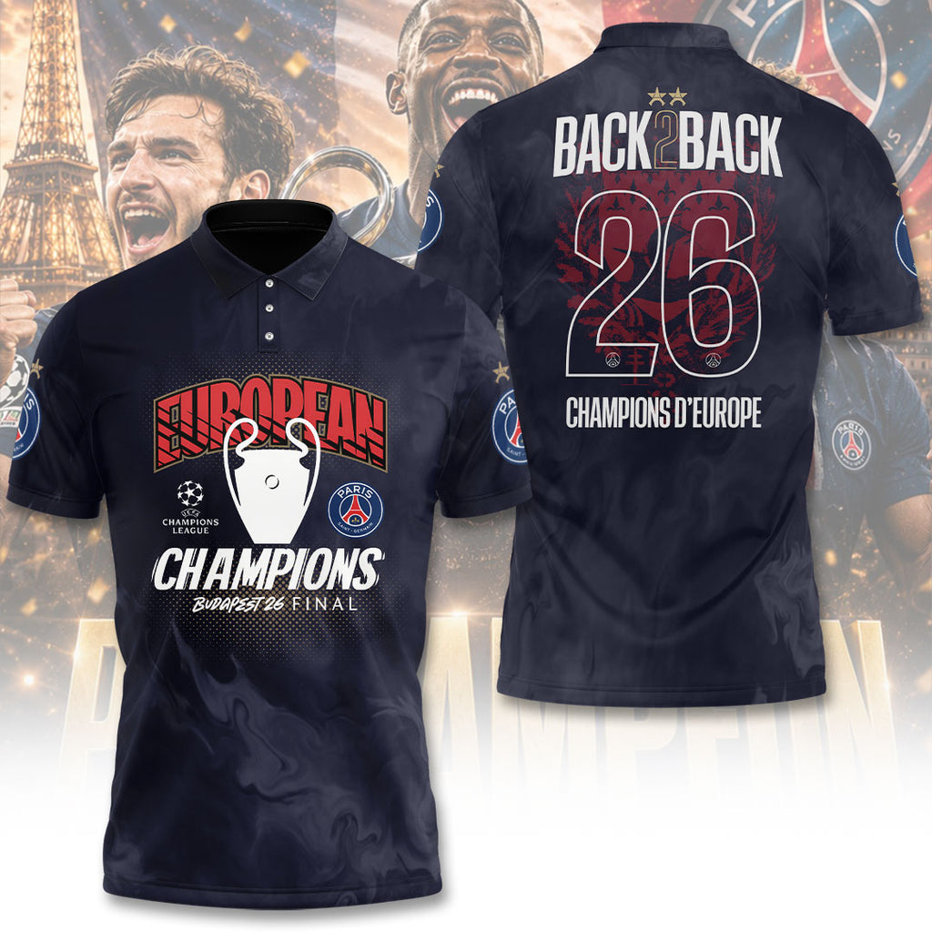 Paris Saint-Germain Champions of Europe 25/26 3D Apparel – TANTN23289