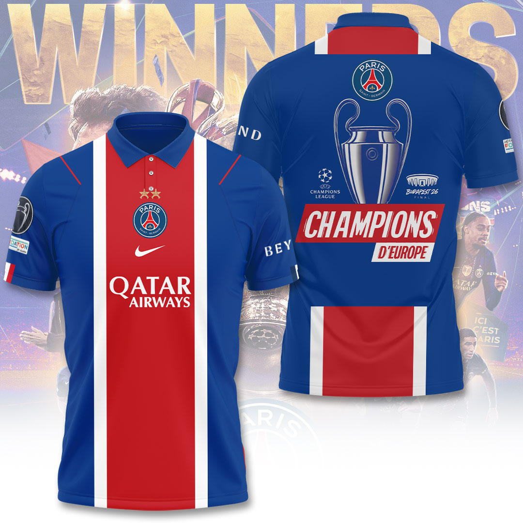 Paris Saint-Germain Champions of Europe 25/26 3D Apparel – TANTN23350