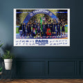 Paris Saint-Germain 25/26 Champions League Champions Rectangle Canvas With Inner Frame – HOATT18447