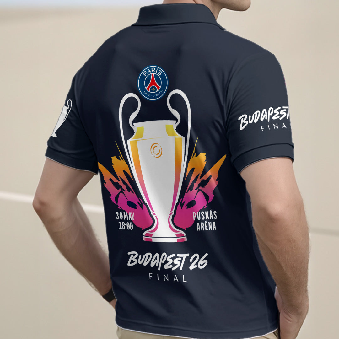 Paris Saint-Germain Champions League Final 2026 Zip Polo Shirt – TANTN22723