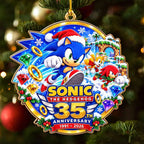 Sonic the Hedgehog 35th Anniversary Custom Shape 2-side Printed Acrylic Ornament – HOATT26851