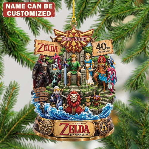 Personalized The Legend of Zelda 40th Anniversary Custom Shape 2-side Printed Acrylic Ornament – TMTHU10022