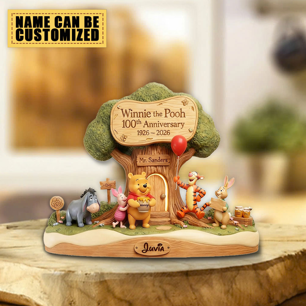 Personalized Winnie-the-Pooh 100th Anniversary Custom Shape Acrylic Plaque – TMTHU4486
