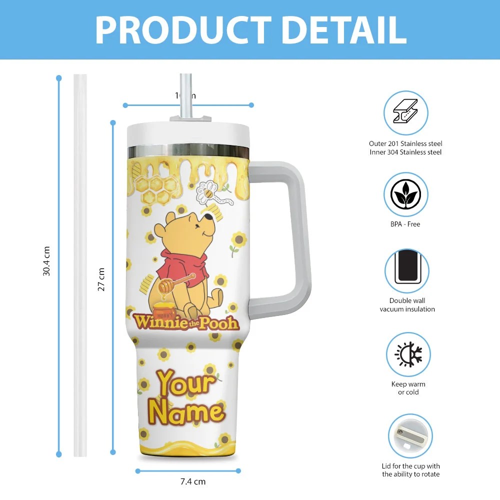 Personalized Winnie-the-Pooh 40oz Tumbler – TMTHU9160
