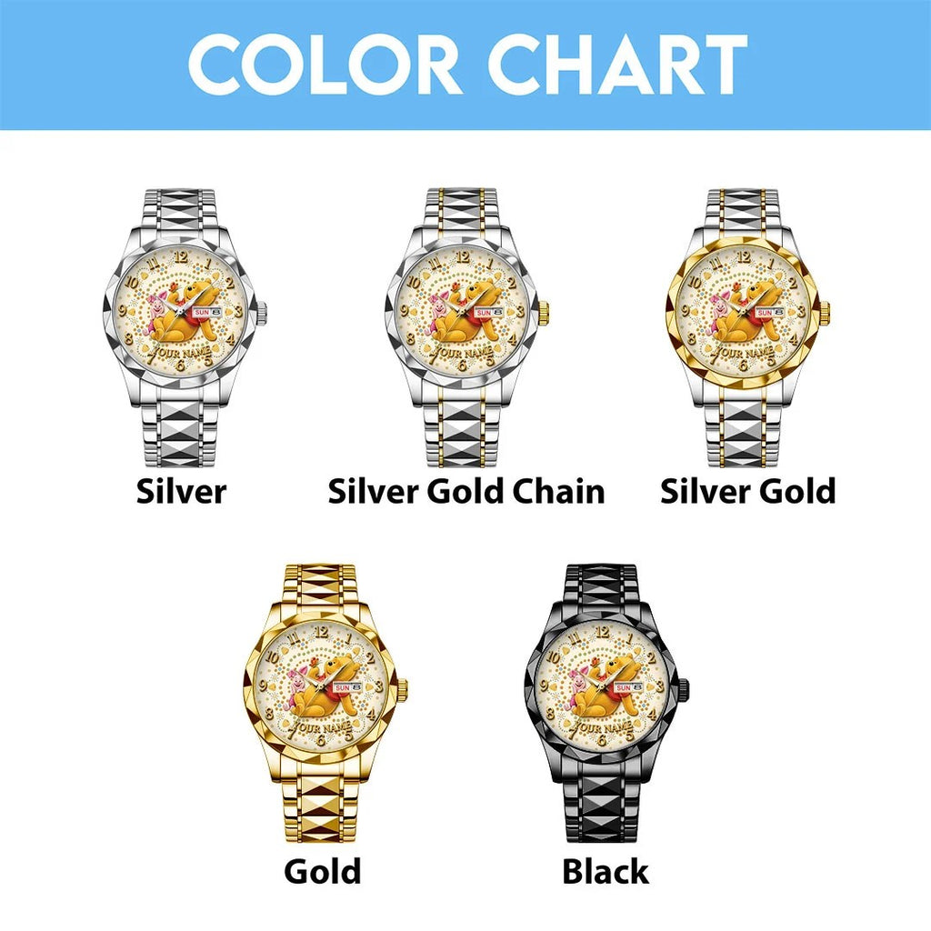 Personalized Winnie-the-Pooh Alloy Luxury Quartz Watch – TMTHU10107