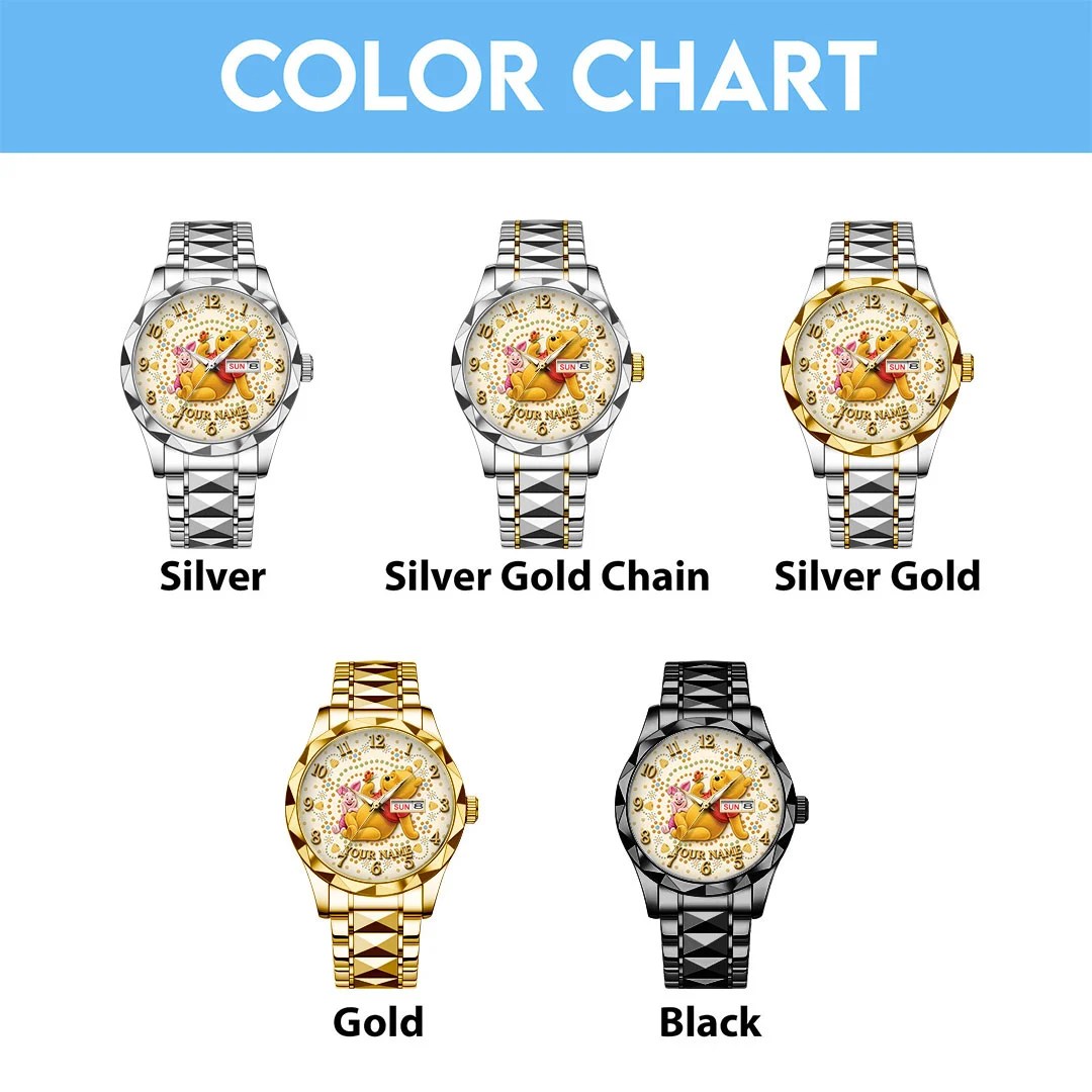 Personalized Winnie-the-Pooh Alloy Luxury Quartz Watch – TMTHU10107