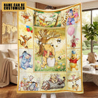 Personalized Winnie-the-Pooh x Eeyore Fleece Blanket – TMTHU9464