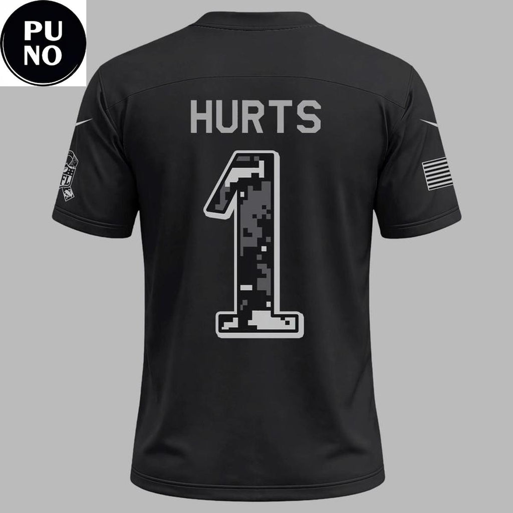 Philadelphia Eagles 2026 Salute to Service Black Personalized Football Jersey