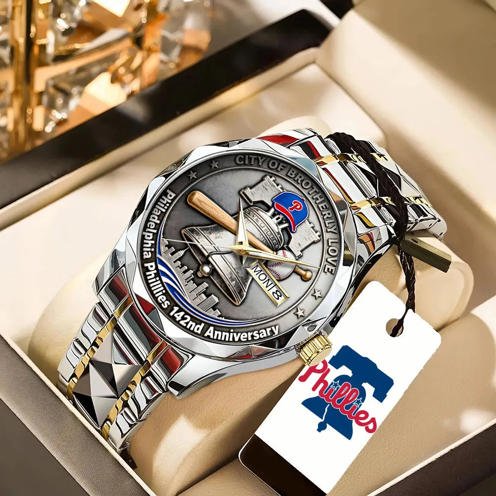 Philadelphia Phillies 142nd Anniversary Alloy Luxury Quartz Watch – TANTN18482