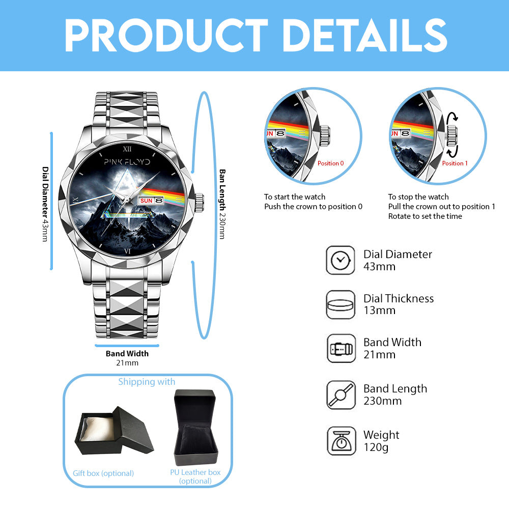 Pink Floyd Alloy Luxury Quartz Watch – GNE 4028