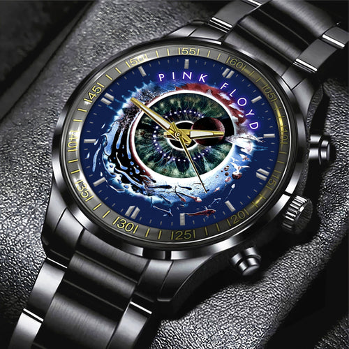 Pink Floyd Black Stainless Steel Watch – GNE 644