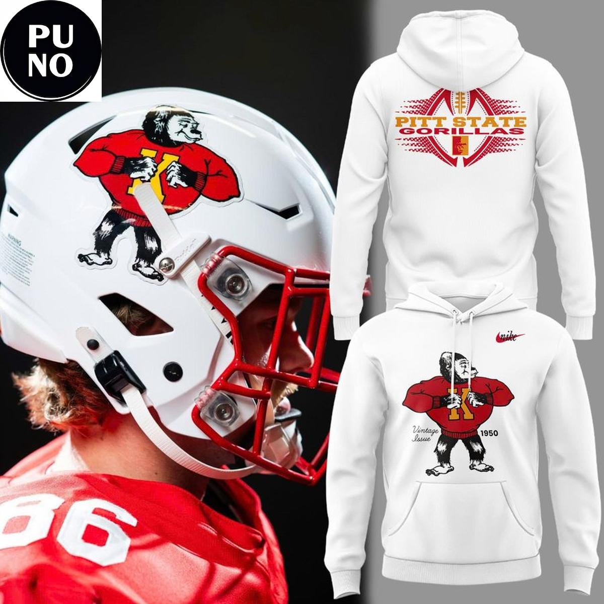Pittsburg State Gorillas 2026 Throwback for Homecoming Vintage Issue 1950 Hoodie T-Shirt