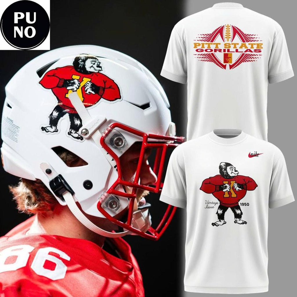 Pittsburg State Gorillas 2026 Throwback for Homecoming Vintage Issue 1950 Hoodie T-Shirt