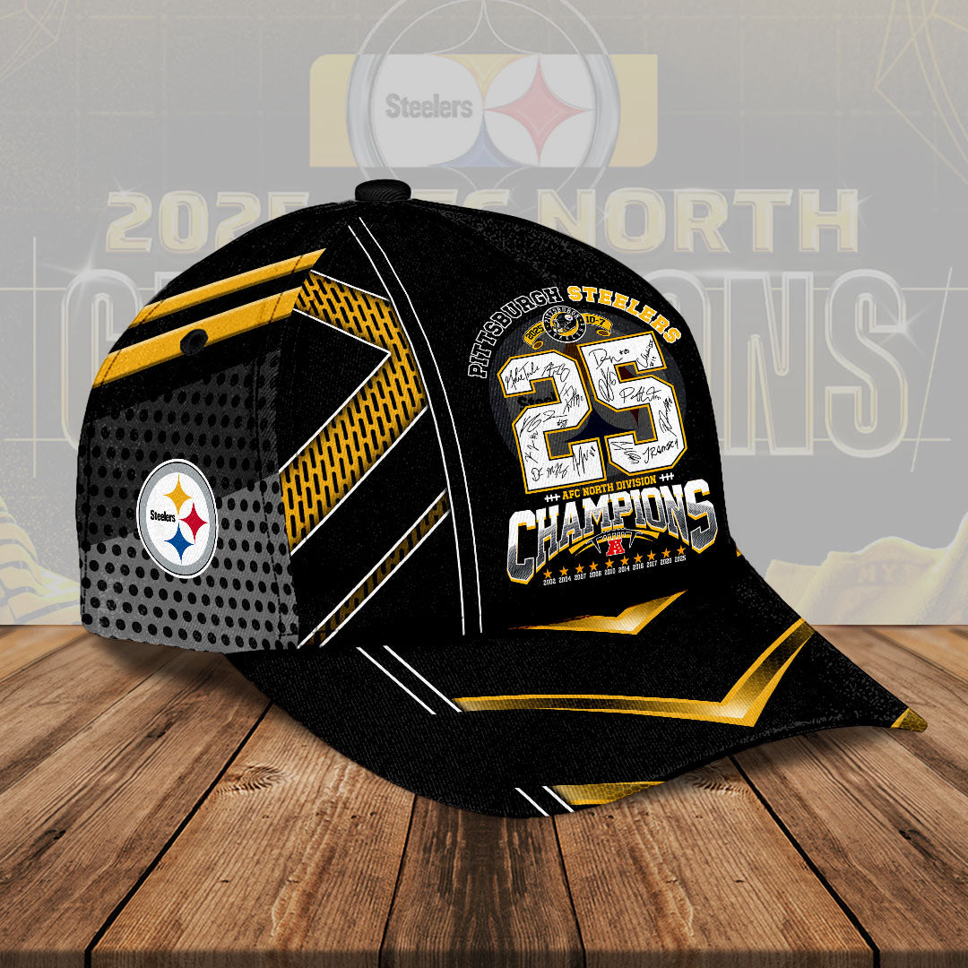 Pittsburgh Steelers 2025 AFC North Champions Classic Cap – HOATT15742