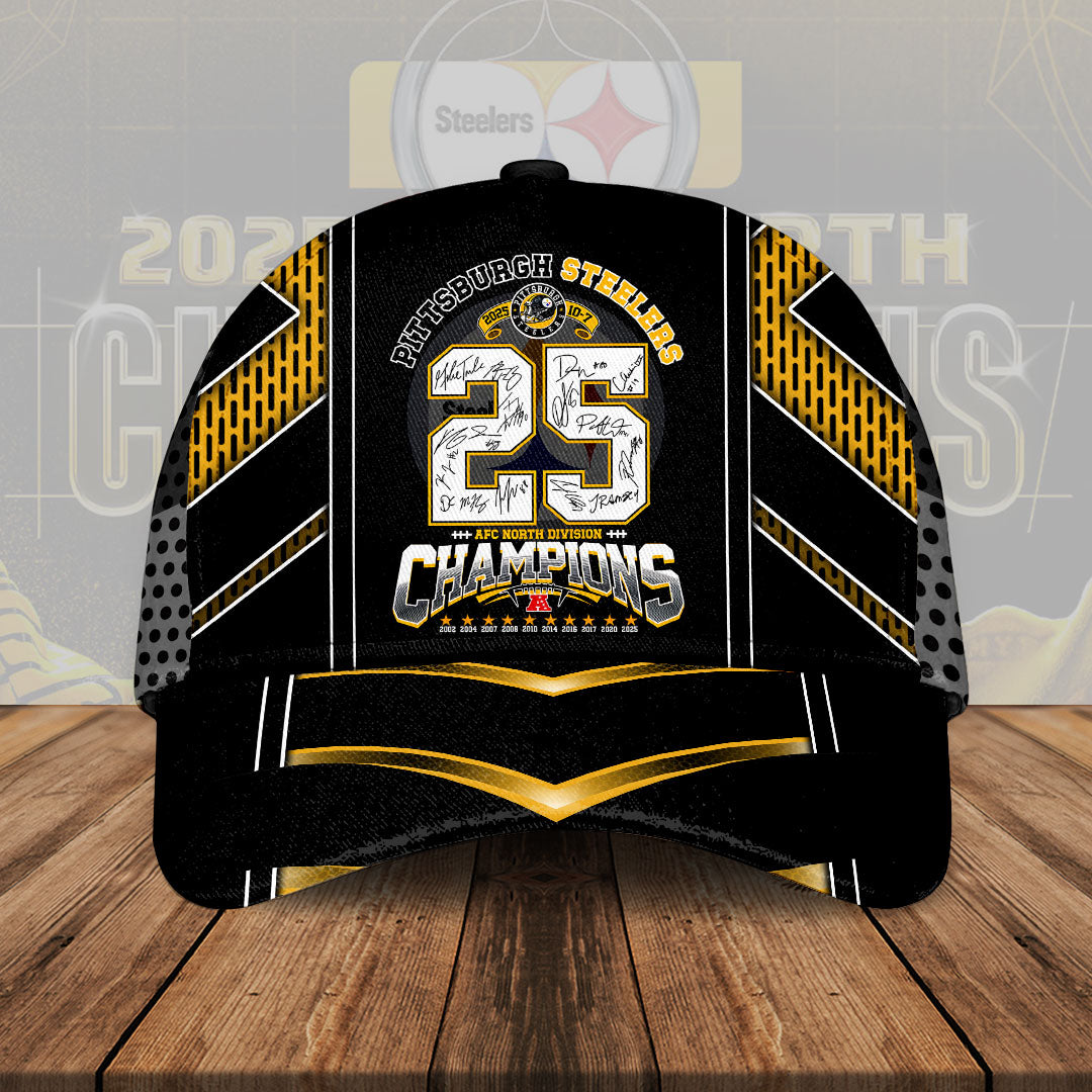 Pittsburgh Steelers 2025 AFC North Champions Classic Cap – HOATT15742