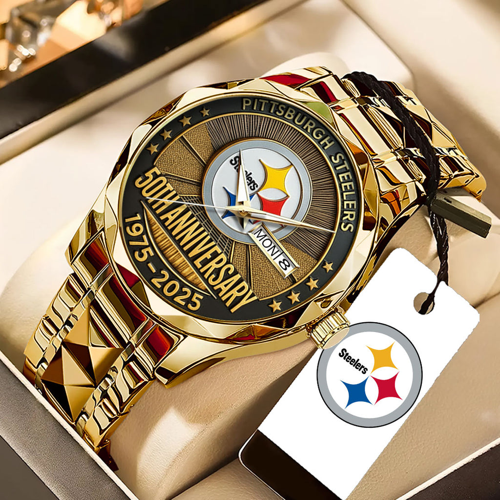 Pittsburgh Steelers The Terrible Towel 2025 Alloy Luxury Quartz Watch – TANTN16138