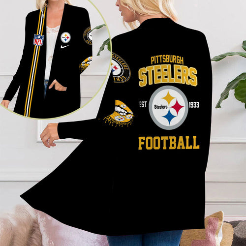 Pittsburgh Steelers Women's Patch Pocket Cardigan – MAITM8571
