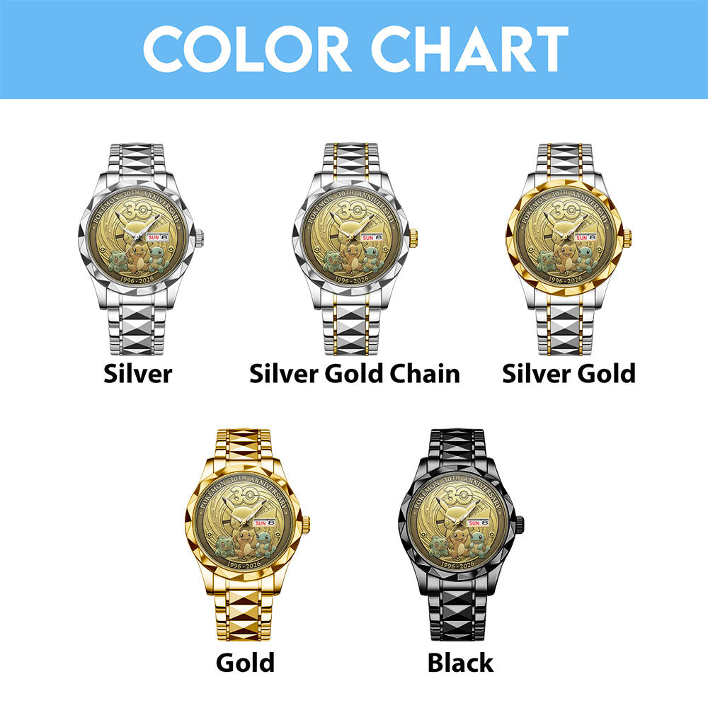 Pokemon 30th Anniversary Alloy Luxury Quartz Watch – GNE4835